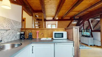 Cuisine ou kitchenette dans l'établissement Les Appartements Manala - Turckheim