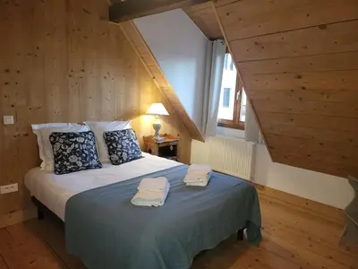 Un ou plusieurs lits dans un hébergement de l'établissement Les Appartements Manala - Turckheim