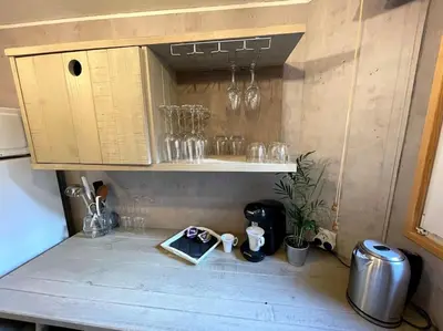 Cuisine ou kitchenette dans l'établissement L'Alsacien - Appartement avec Terrasse - Cuisine équipée - WiFi Gratuit