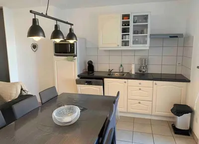 Cuisine ou kitchenette dans l'établissement Magnifique T3 avec balcon vue montagne , plein centre et proche du lac