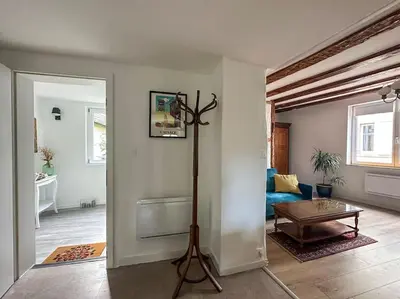 Salle de bains dans l'établissement Le Colombage Heureux