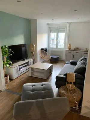 Télévision ou salle de divertissement dans l'établissement Appartement centre-ville rénové 6/8 personnes