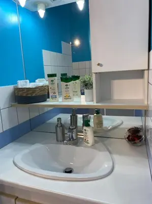 Salle de bains dans l'établissement Superbe studio cosy et atypique 3 étoiles
