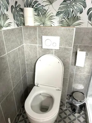 Salle de bains dans l'établissement Hostellerie Alsacienne de Masevaux