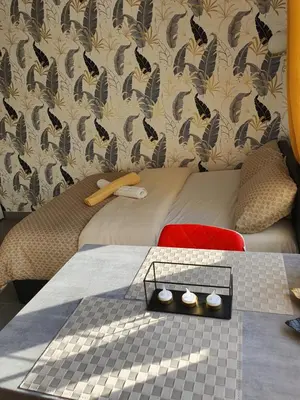 Coin salon dans l'établissement CocooningSpace tout équipé + parking privé