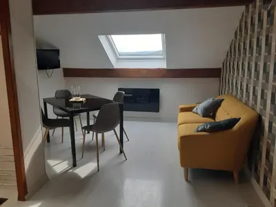 Coin salon dans l'établissement Appartement du parc