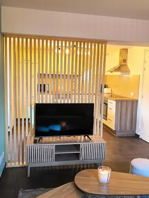 Cuisine ou kitchenette dans l'établissement Duplex moderne à 10 minutes de Colmar