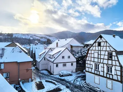 Vue générale sur la montagne ou vue sur la montagne depuis l'appartement