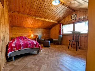 Un ou plusieurs lits dans un hébergement de l'établissement Chalet familial à La Bresse, proche randonnées, WIFI, animaux admis - FR-1-589-425
