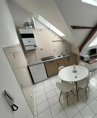 Cuisine ou kitchenette dans l'établissement Les cerisiers