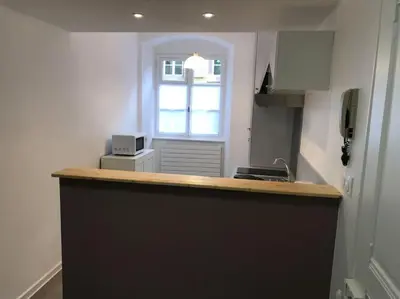 Cuisine ou kitchenette dans l'établissement Le Johannes-Colmar centre historique