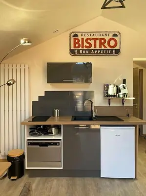 Cuisine ou kitchenette dans l'établissement Le Martin Pêcheur - Appartement