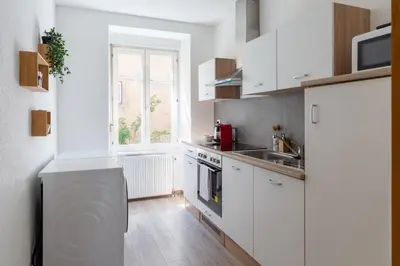 Cuisine ou kitchenette dans l'établissement Travel Homes - Niffel 2 - Un havre de paix près du Parc