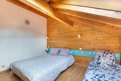 Un ou plusieurs lits dans un hébergement de l'établissement Kioné - duplex avec terrasse