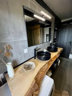 Cuisine ou kitchenette dans l'établissement Appartement de charme alsacien, centre historique