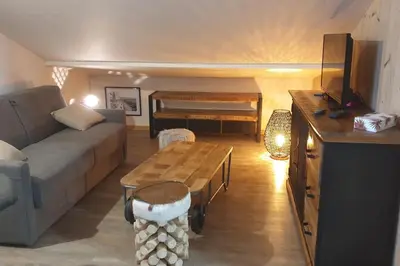 Cuisine ou kitchenette dans l'établissement La Chouette-Appartement