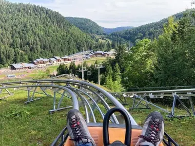 Vue générale sur la montagne ou vue sur la montagne depuis la maison de vacances