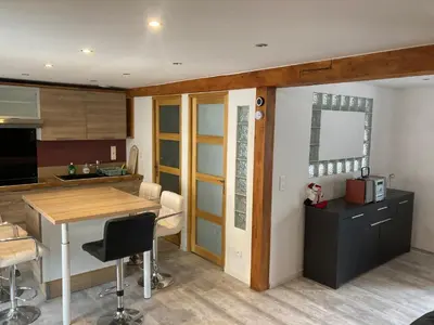 Cuisine ou kitchenette dans l'établissement Gite les Remparts de Turckheim