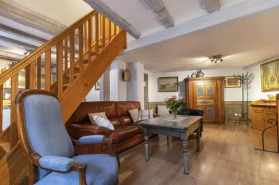Coin salon dans l'établissement Maison en duplex