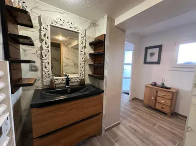 Cuisine ou kitchenette dans l'établissement Gîte au Giessen - Loft