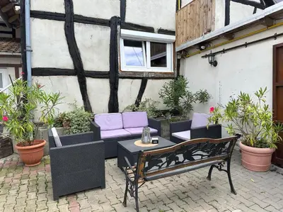 Jardin de l'établissement Gîte au Giessen - Loft
