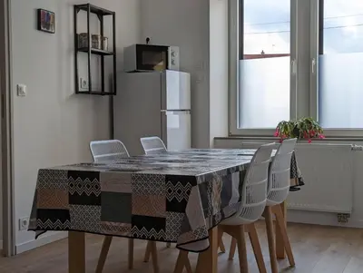 Cuisine ou kitchenette dans l'établissement Cosy Apt, Clim, Route des Vins