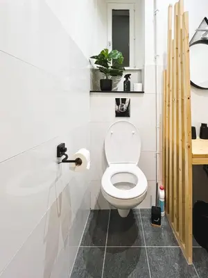 Salle de bains dans l'établissement Appart'Hôtel Le Valdoie - Rénové, Calme & Netflix