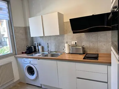 Cuisine ou kitchenette dans l'établissement Le Wickram