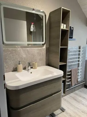 Salle de bains dans l'établissement Loft avec jardin