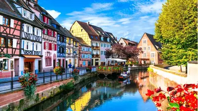 Vue générale sur Colmar ou vue de la ville depuis l'appartement