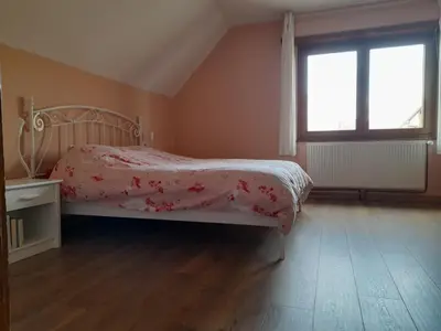 Un ou plusieurs lits dans un hébergement de l'établissement Appart 4 pers refait neuf 90m2 avec balcon