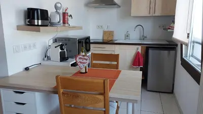 Cuisine ou kitchenette dans l'établissement La petite tuilerie d Eguisheim