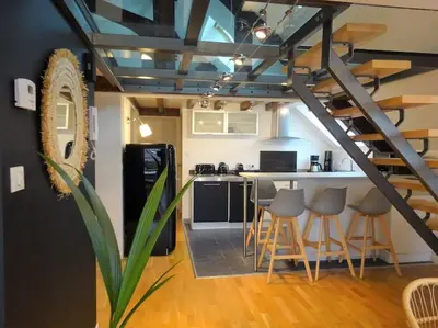 Cuisine ou kitchenette dans l'établissement Appartement Panoramique