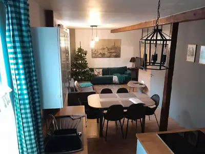 Coin salon dans l'établissement Gîte Le3 Bergheim
