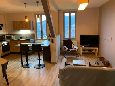 Cuisine ou kitchenette dans l'établissement Ferme La Tourelle, nature & vue exceptionnelle