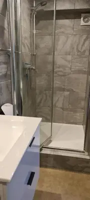 Salle de bains dans l'établissement Au Jardin d'Edel Gîtes Centre Alsace