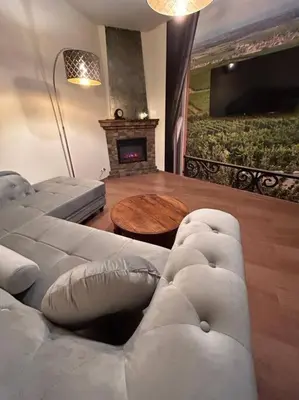 Coin salon dans l'établissement Esprit ALSACE: 70m2 de charme