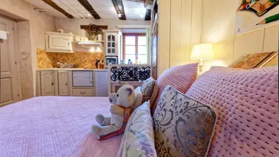 Cuisine ou kitchenette dans l'établissement Remparts de Riquewihr - Refuge du Lutin - Studio