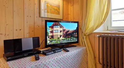 Télévision ou salle de divertissement dans l'établissement Remparts de Riquewihr - Le Renard & les Raisins