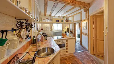 Cuisine ou kitchenette dans l'établissement Remparts de Riquewihr - Le Petit Ours