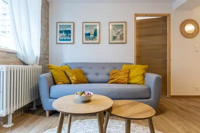 Coin salon dans l'établissement Le 05-GregIMMO-Appart'Hôtel