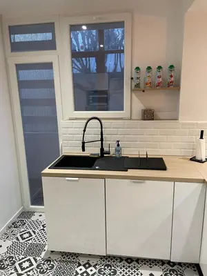 Cuisine ou kitchenette dans l'établissement Appartement du lion