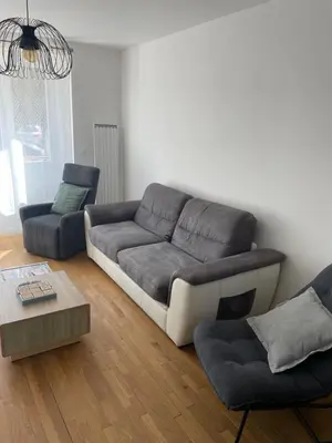 Coin salon dans l'établissement Appartement du lion