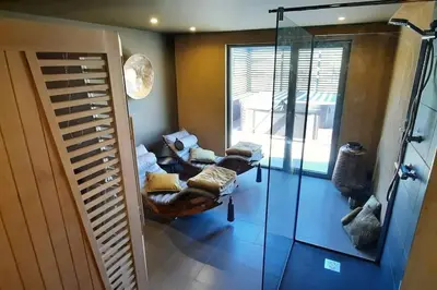 Coin salon dans l'établissement Gîte 