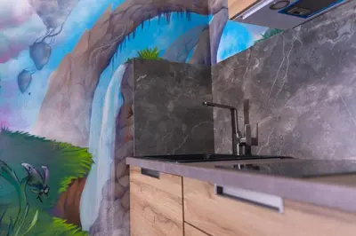 Cuisine ou kitchenette dans l'établissement Avataar - L'arbre de Pandoraa