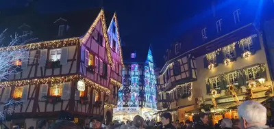 Vue générale sur Colmar ou vue de la ville depuis l'appartement