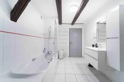 Salle de bains dans l'établissement Les Lionceaux, 120m2 à Colmar, place de parking gratuite