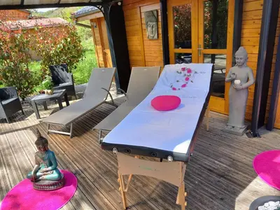 Coin salon dans l'établissement Nature et spa