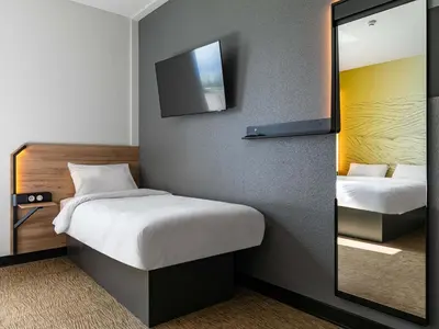 Un ou plusieurs lits dans un hébergement de l'établissement B&B HOTEL Sélestat Centre-Alsace