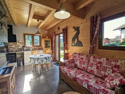 Plan de l'établissement Chalet neuf à Gérardmer avec terrasse et parking privé - FR-1-589-465